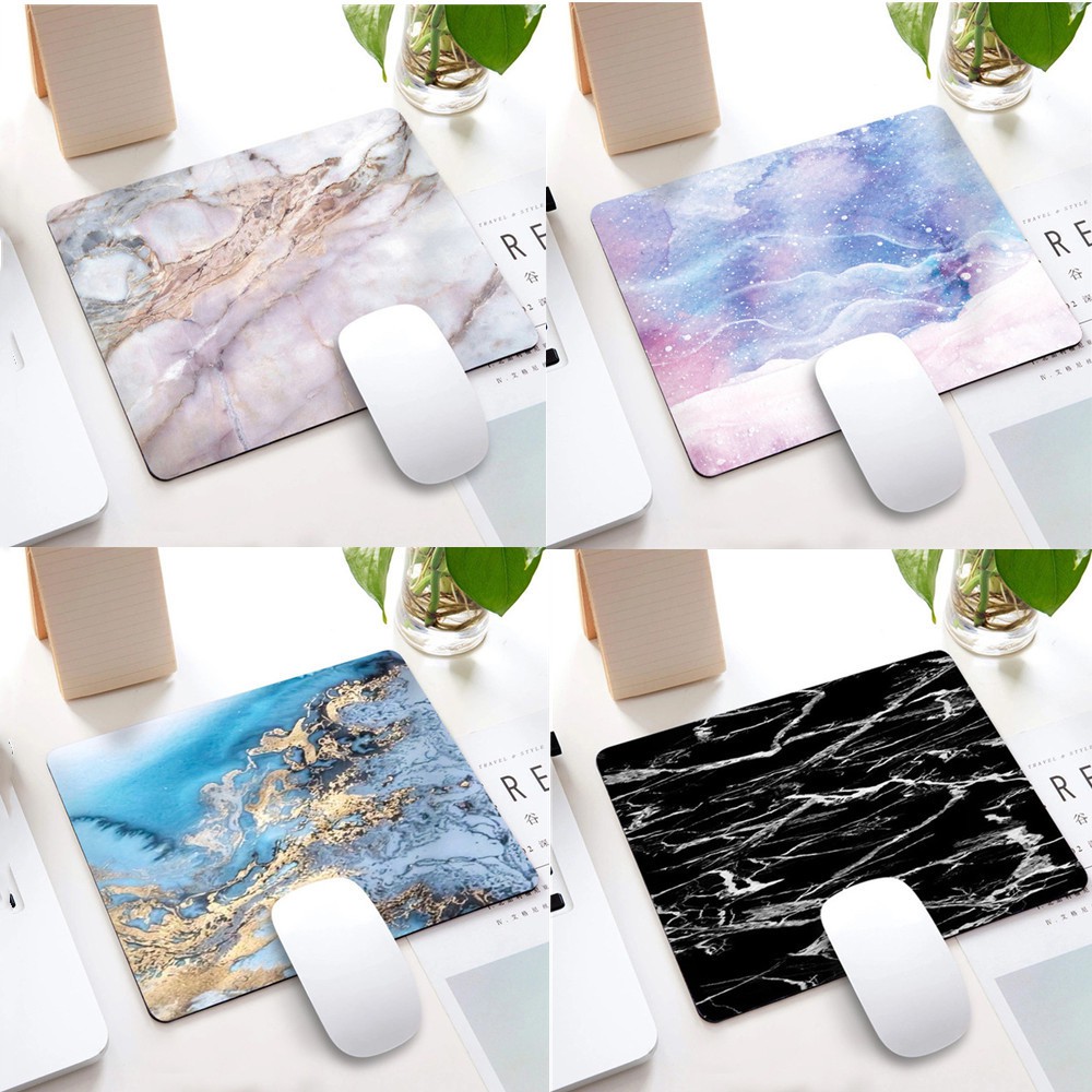 Lanfy Mouse Pad Motif Marmer Gaya Nordic Untuk Aksesoris Komputer