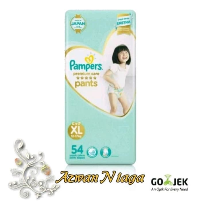 Promo silahkan Popok Anak Pampers XL54 Premium Care Active Baby Pants Size XL 54 pcs
