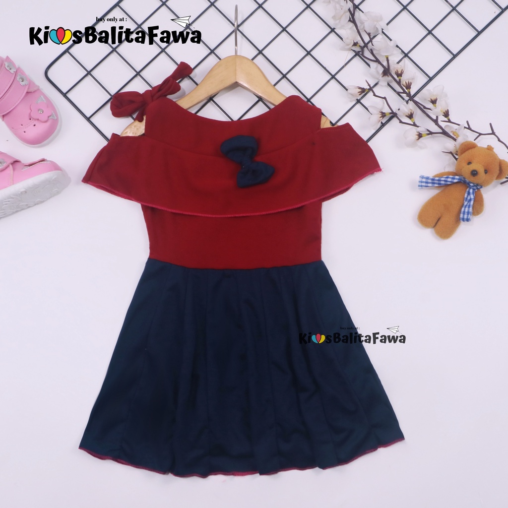 Dress Rachel uk Bayi 3-12 Bulan / Dres Sabrina Baju Baby Perempuan Import New Anak Gaun Pesta Born babycinnamon