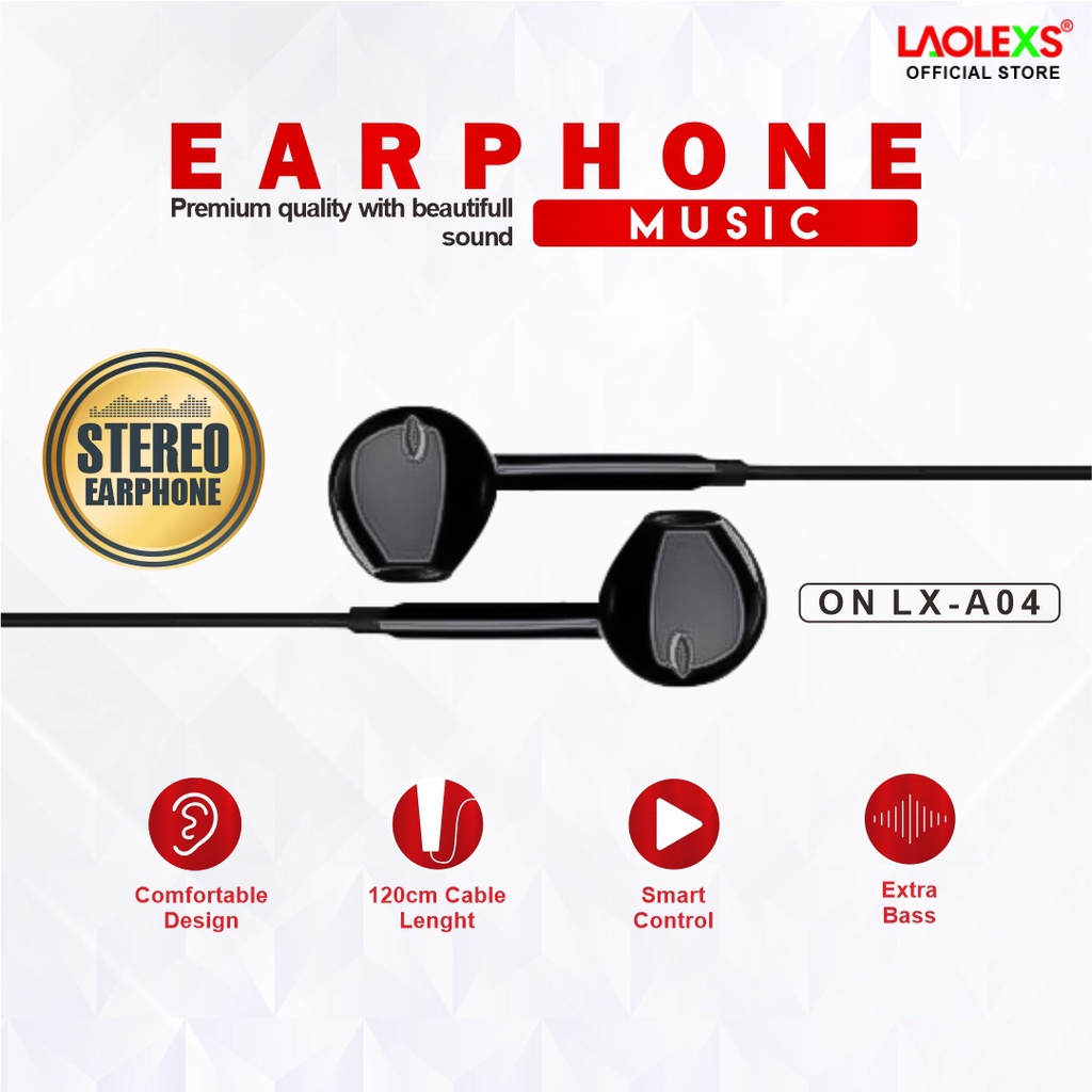 Earphone HF-LX017 Original Voice - Extra Bass - Premium Quality (Garansi Resmi)