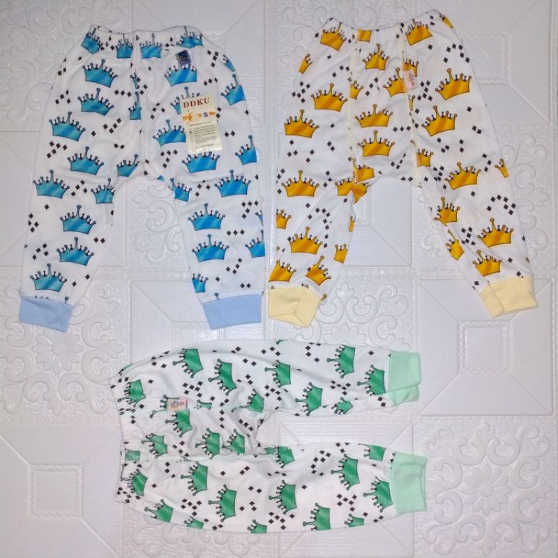 DDKU SNI || CELANA PANJANG ANAK BAYI DDKU SNI PRINT FULL PUTIH KATUN || CELANA PANJANG BABY NEW BORN