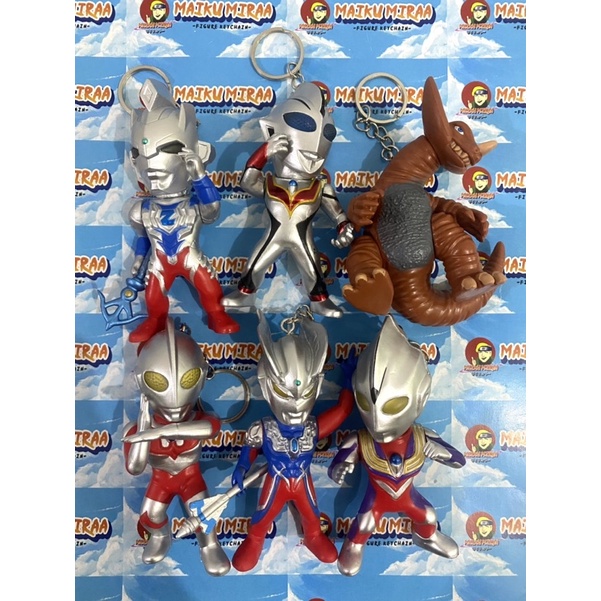 Figure Keychain / Gantungan Kunci Big Ultraman Tiga Zero Z alpha Edge Gommorah evil tiga