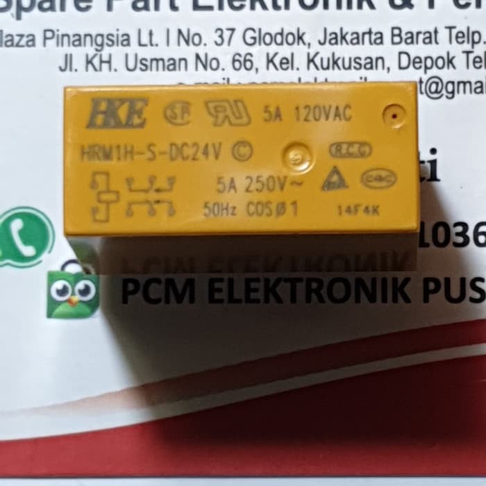 New RELAY HRM1H-S-DC24V 1A 250V HKE 8 pin kecil