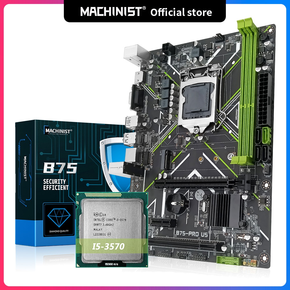 PREORDER Machinist B75 Motherboard Kit Set With Intel Core I5-3570 CPU LGA 1155 Processor Support DD
