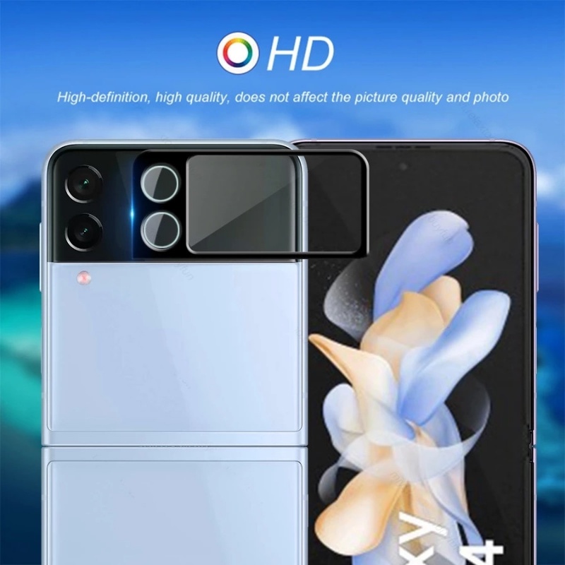 Pelindung Layar Tempered Glass Full Cover HD Anti Gores / Pecah Untuk Samsung Z Flip 4