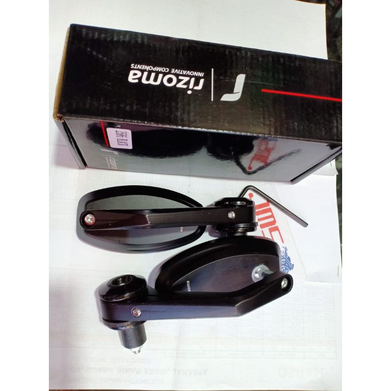 kaca spion jalu spion ujung stir jalu rizoma oval Honda Yamaha Suzuki kawasaki