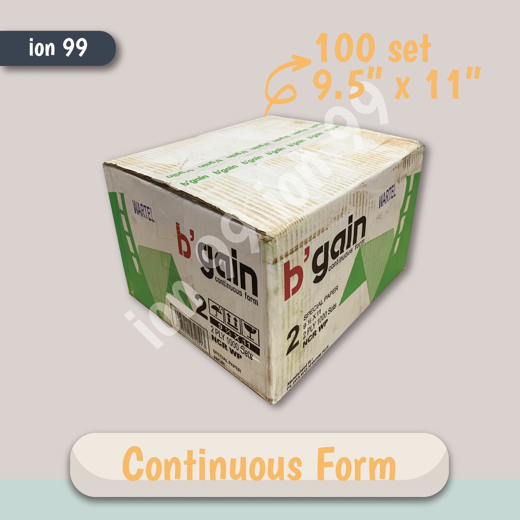 

Continuous Form 2 Ply Warna NCR Wartel - B'Gain