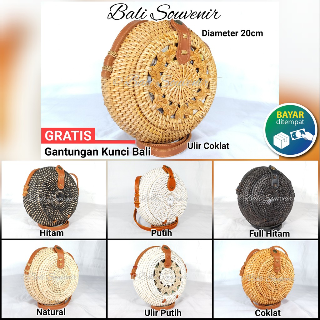 Tas Rotan Bulat kualitas PREMIUM Grade Super model Kendi Tas Rotan Bulat kualitas PREMIUM Grade Super model Kendi