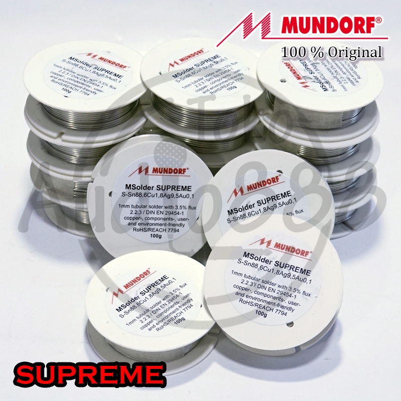 Timah / Tenol solder Audio High End Mundorf Supreme per Roll 100 gram