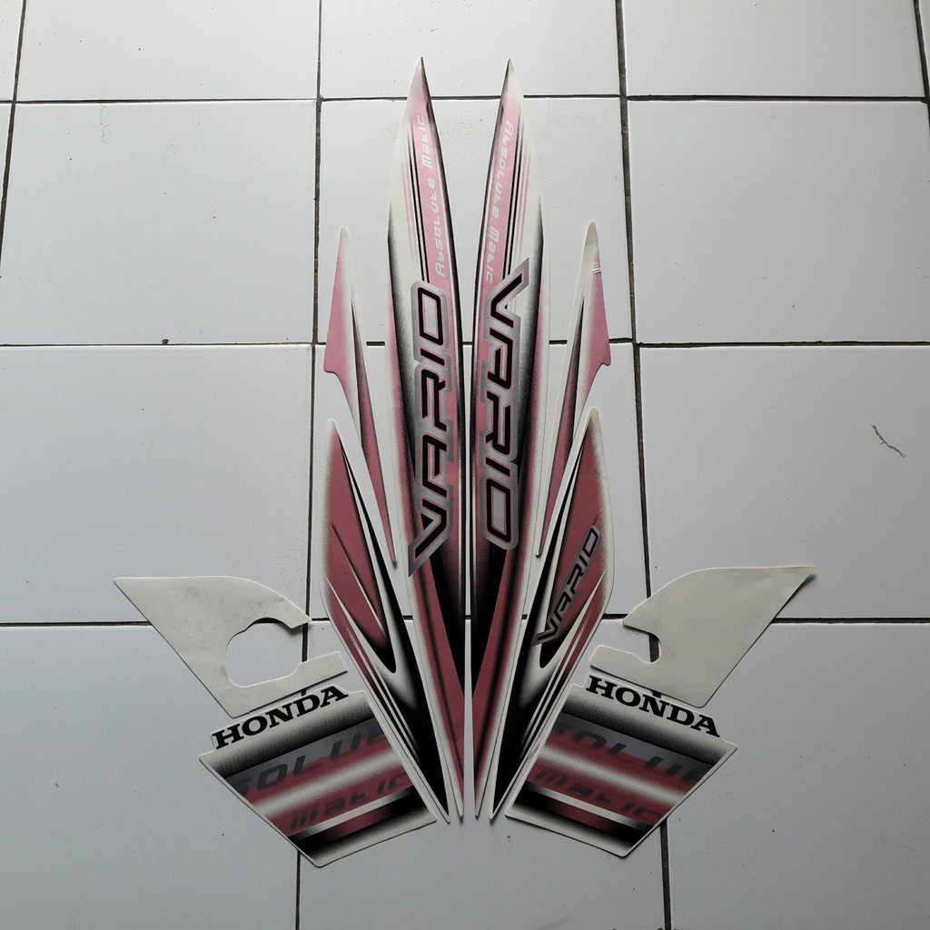 striping sticker motor vario cw 110 2008 putih-pink