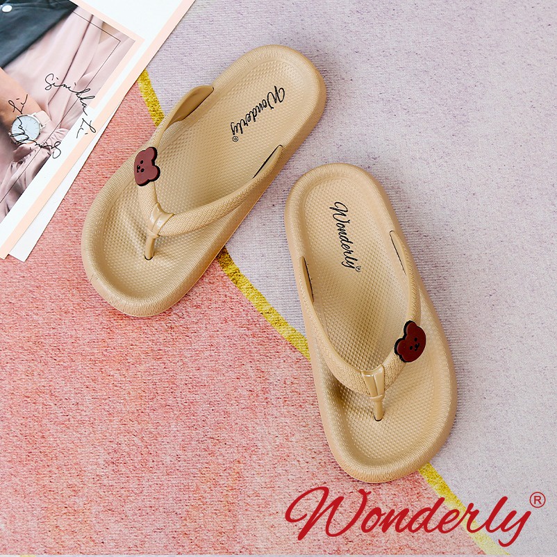 SENDAL JEPIT WANITA ANTISLIP BEAR WONDERLY M2288