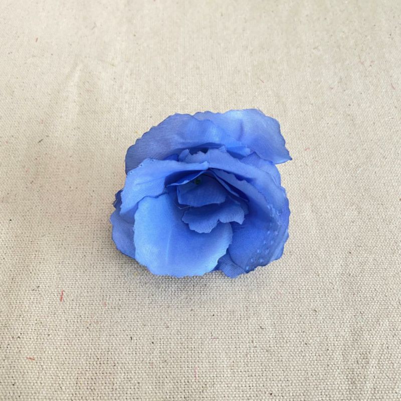 Kuntum Bunga Mawar Rose FL (Satuan) Bunga Artificial / Bunga Plastik / Bunga Dekorasi / Pernikahan-Biru elektrik