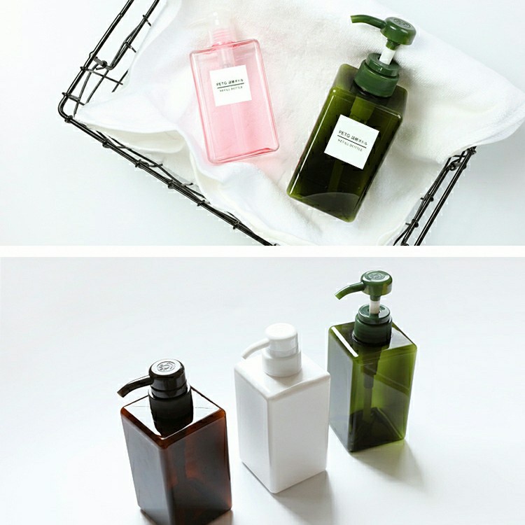 BABEE - BOTOL SABUN AESTHETIC 100ML / BOTOL PUMP KOTAK PLASTIK / WADAH HAMPERS SABUN MANDI SHAMPOO SANITIZER