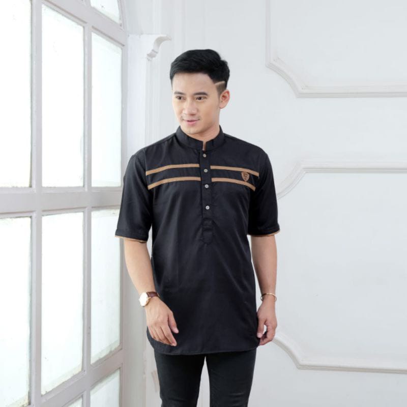 Baju Koko Kurta Dewasa Lengan Panjang Material Catton Adem Serap Keringat