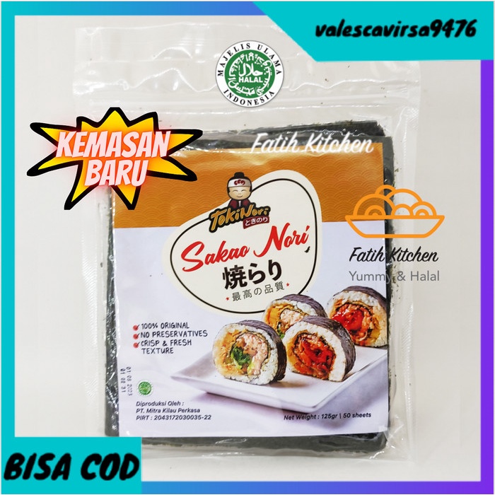

⭐BISA COD⭐ Sakao Nori Sushi Nori 50 lembar Halal MUI - Seaweed Rumput Laut