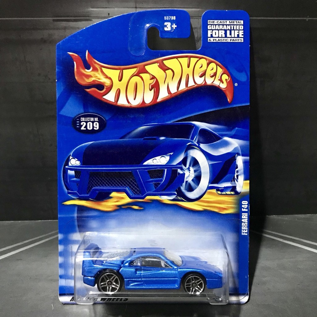 Hot Wheels Ferrari F40 Blue 2000 Mainline Edition