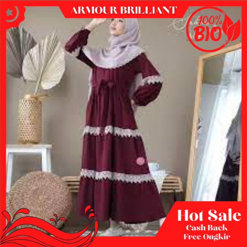 Baju Muslim Gamis Wanita Jumbo Ukuran L XL XXXL | Sahna Dress |  Dress Kondangan Gamis