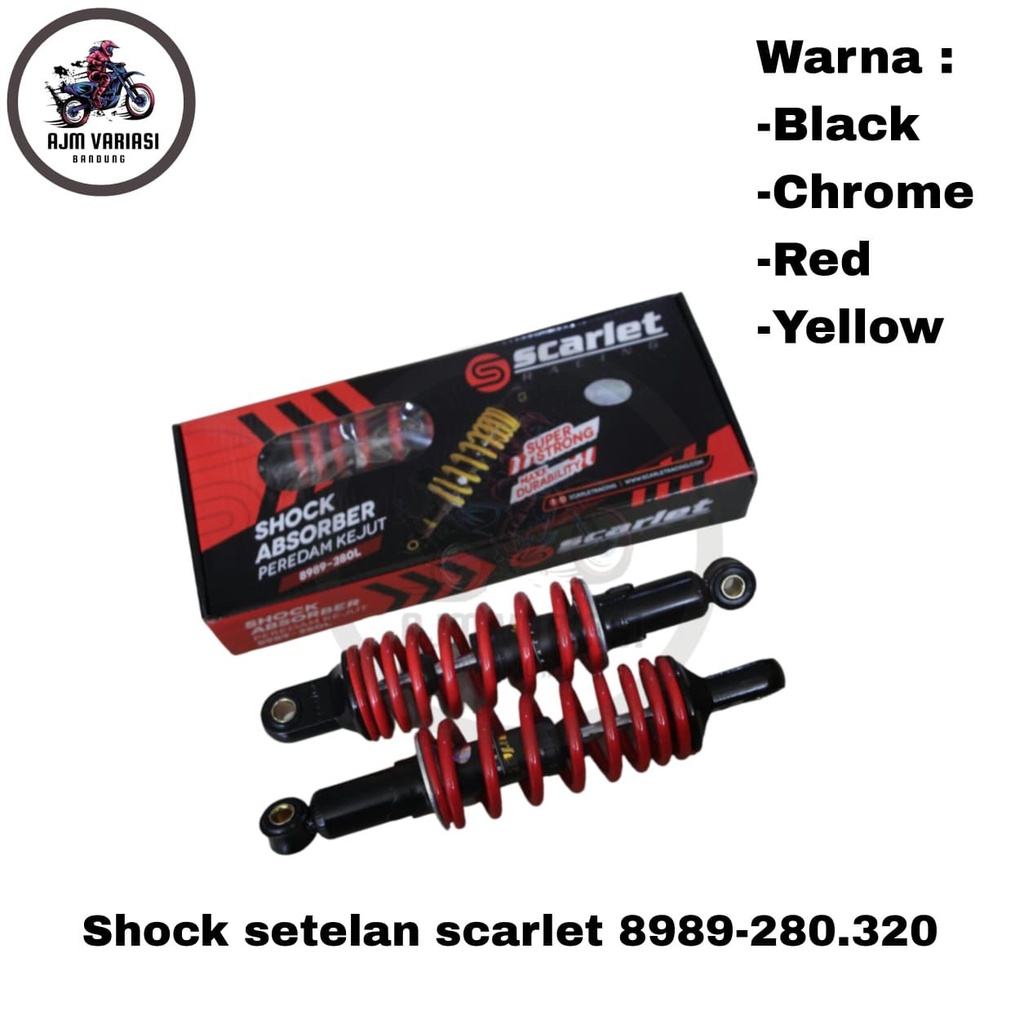 Sokbeker Sebleker Sok Skok Belakang Peredam Kejut Shock Setelan Scarlet 8989 Motor Bebek Jupiter Veg
