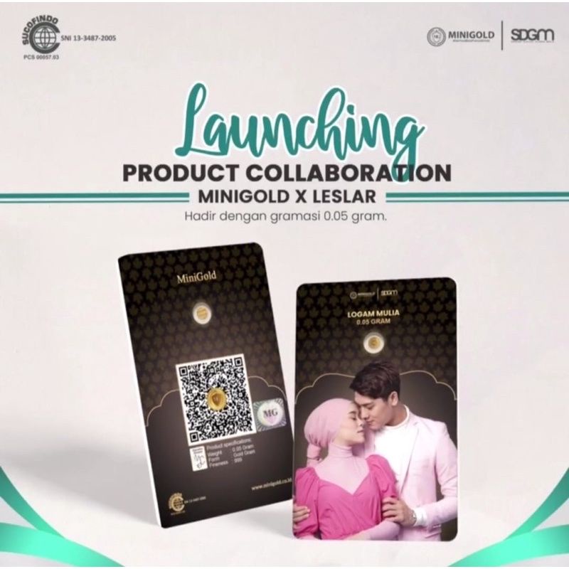 LIMITED EDITION MiniGold X Leslar Series Gramasi 0.05 Gram / Logam Mulia Lesti Kejora & Rizky Billar