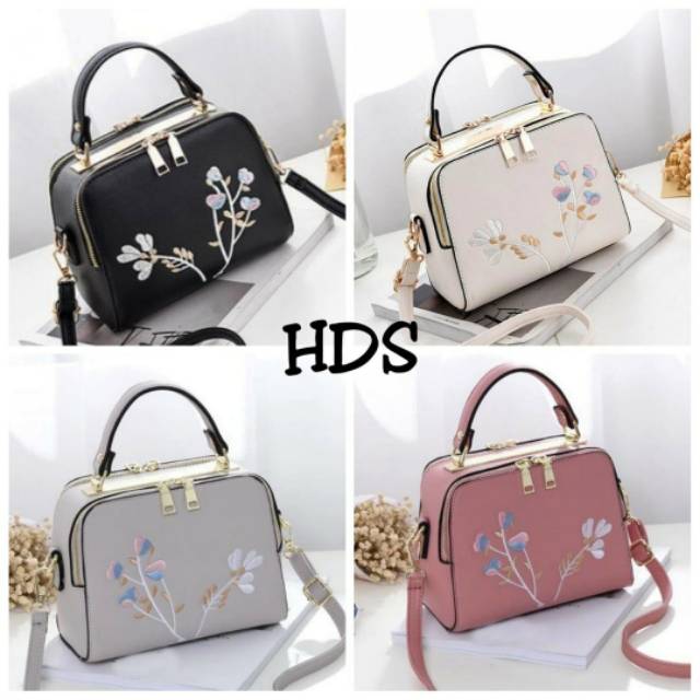 Fashion handbag flower 2res/tas milano sakura / tas wanita