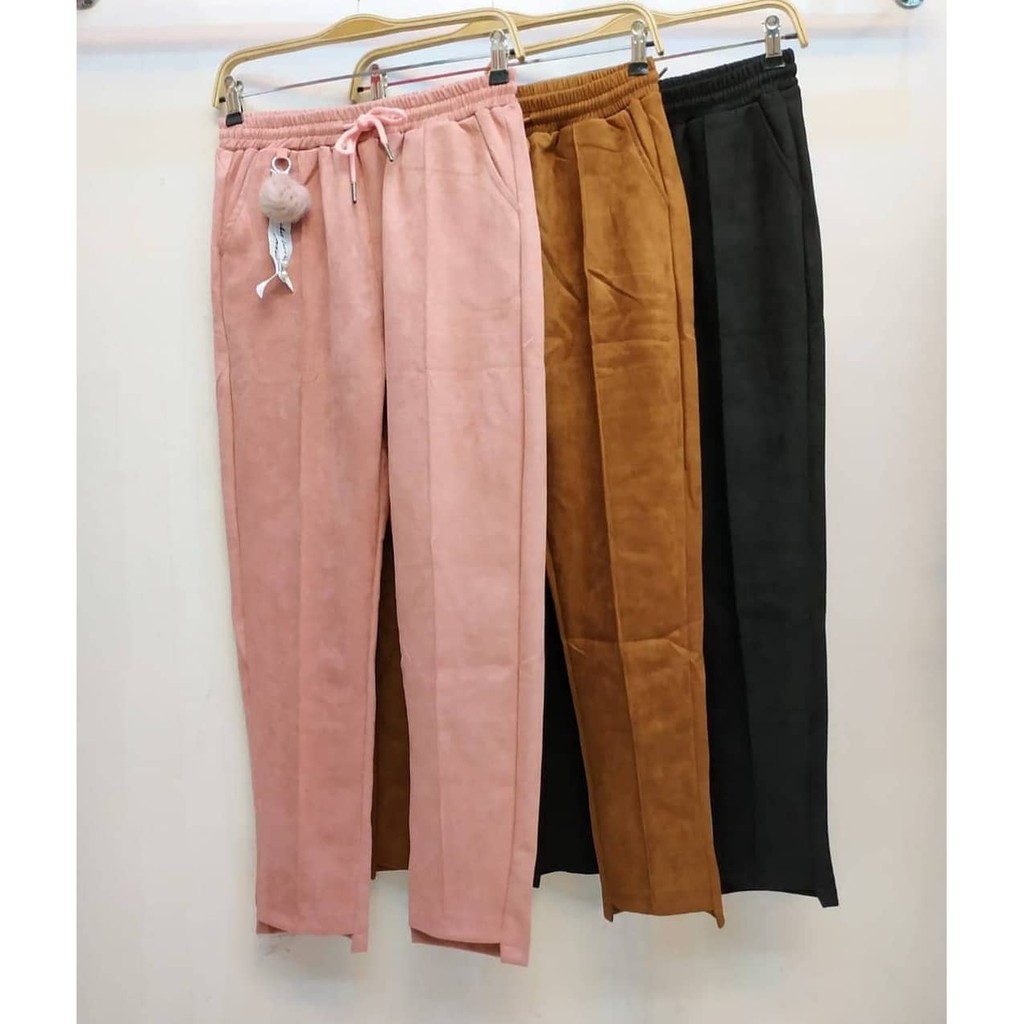  Celana  Suede  Strech Tali Serut Suede  Pants Aliz Pants 