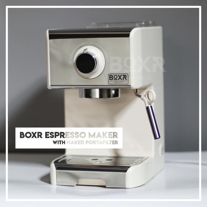 Promo Boxr Espresso Maker Mesin Kopi Espresso Machine Cappuccino Latte Art - Putih Termurah
