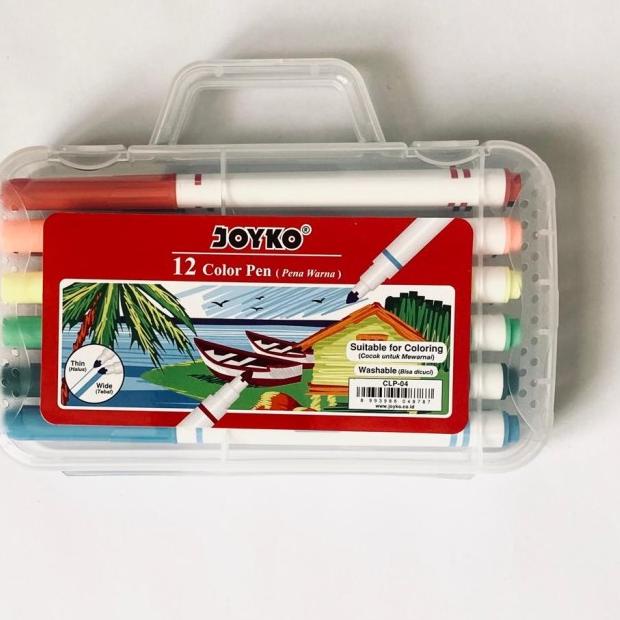 

➤ Spidol Washable Anak Color Pen Joyko 12 Warna ▼