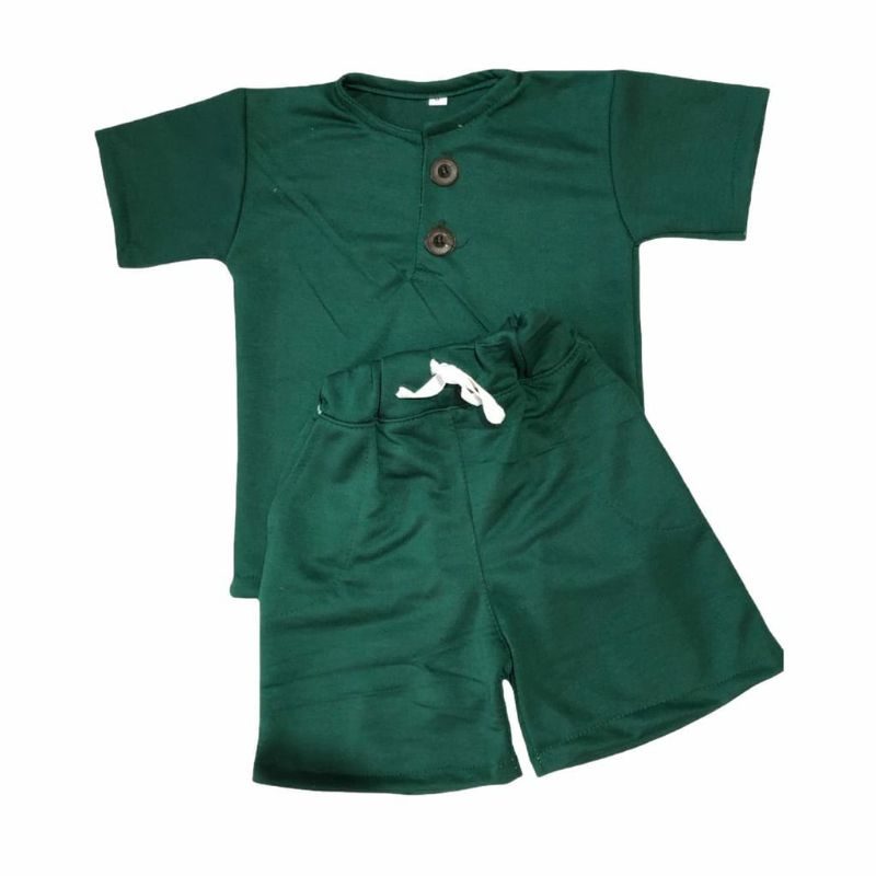 Setelan Kiano 0 Sampai 5 Tahun Pilih Warna/Setelan Bayi dan Anak-Hijau Botol