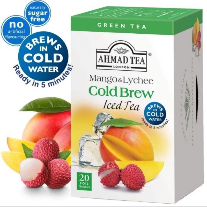 

ahmad tea mango lychee cold brew per pack isi 20 sachet/teh mangga leci