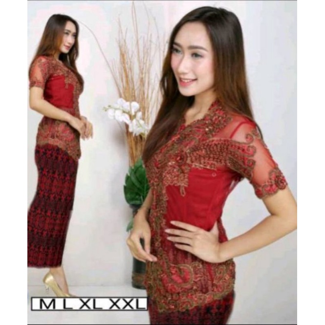 SETELAN KEBAYA PAYET PENDEK//KEBAYA PESTA/KEBAYA PAYET MODERN//KEBAYA NATALAN