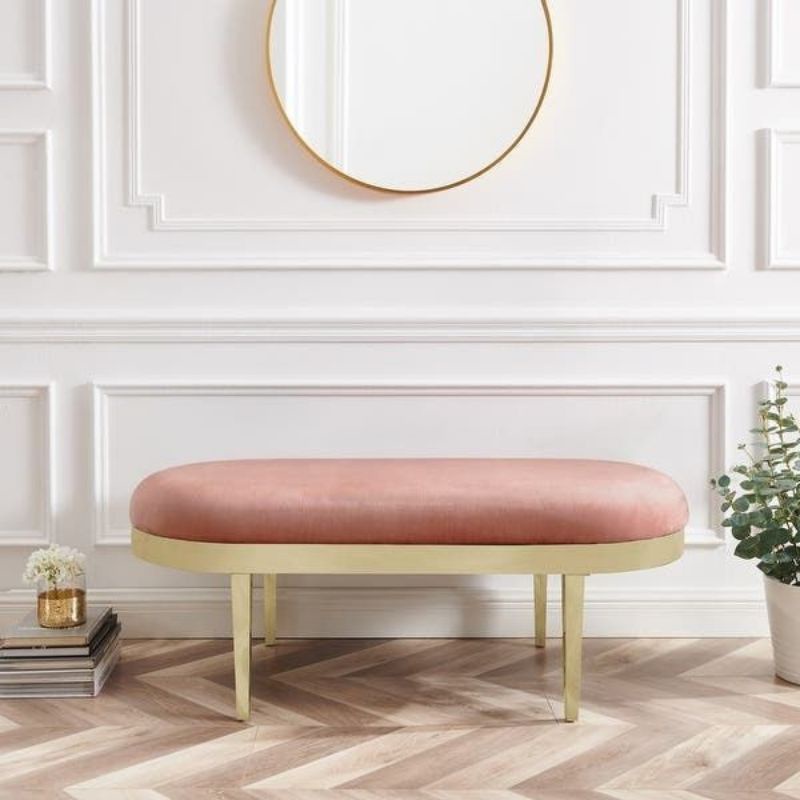 TISA - RAK SEPATU MINIMALIS GOLD RAK SEPATU SOFA BENCH SOFA GOLD TEMPAT SEPATU