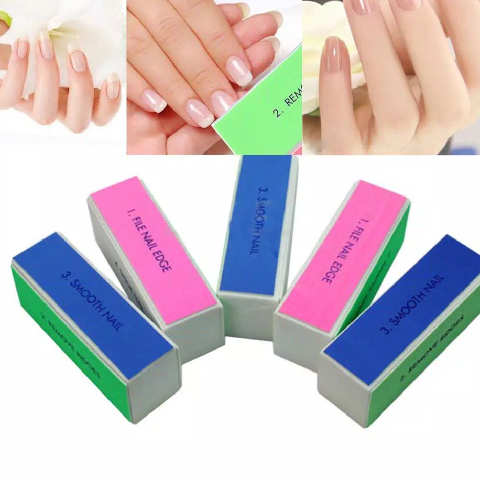 Nail Buffer Block Buffer Kuku / Sanding Block 4 Sisi Portabel Untuk Kuku Manicure