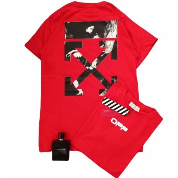 KAOS OFF WHITE ARROW CARAVAGGIO MERAH / BAJU OFF WHITE / TSHIRT OFF WHITE / MIRROR ORIGINAL 1:1