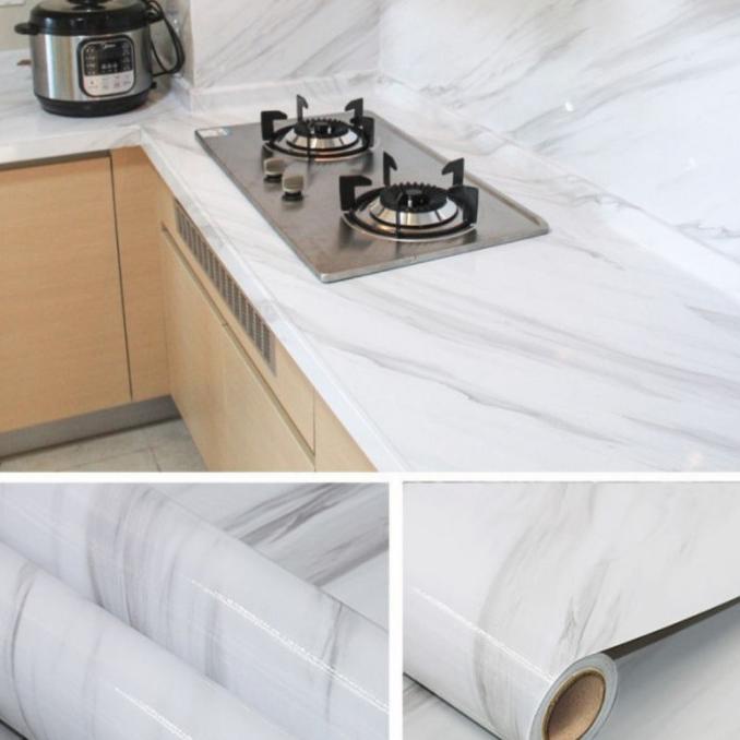 WALLPAPER DINDING MARMER UK,,45CM 10 METER Termurah