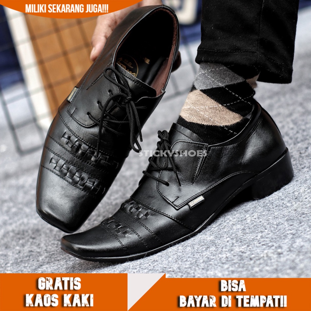 SHAMAK - Sepatu Formal Pria Kulit Cevany Original Sepatu Pantofel Pria