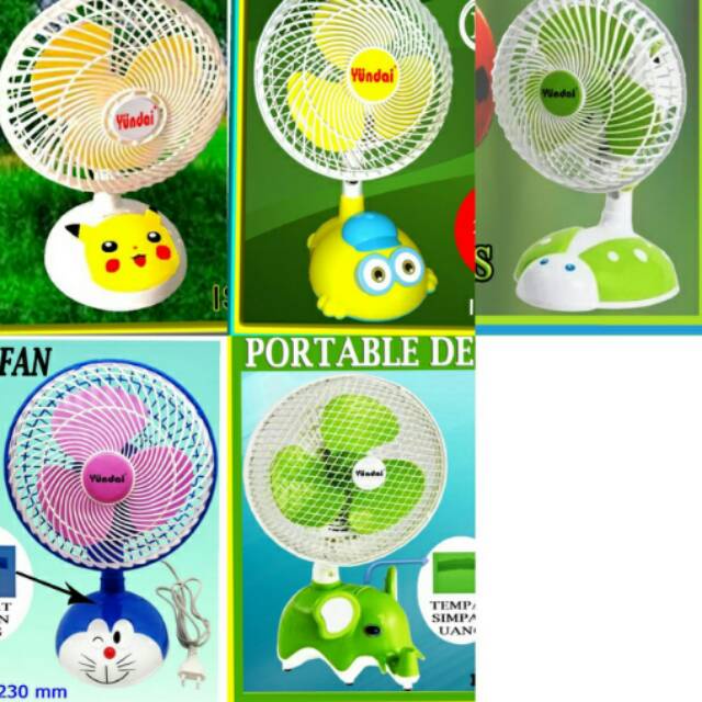 Kipas Angin Yundai / Portable Desk Fan KK 295 Karakter