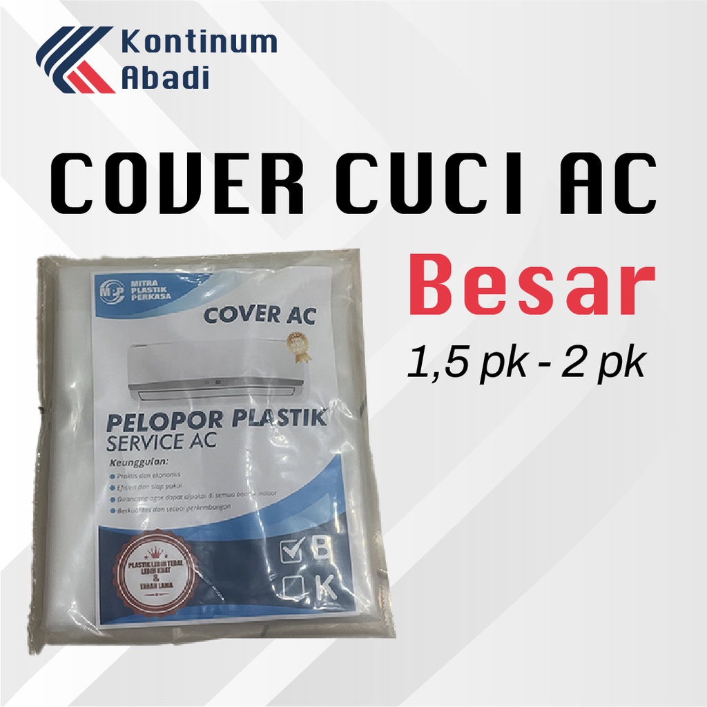 PLASTIC PLASTIK CUCI AC / COVER AC | BESAR ( 1,5 - 2 pk )