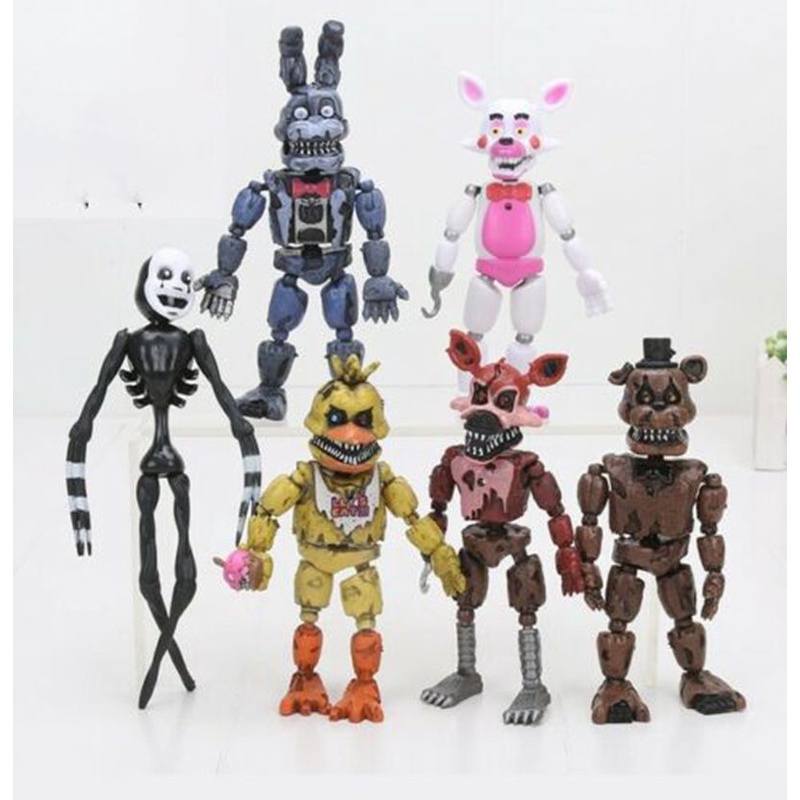 6PCS FNAF Five Nights At Freddy's 9CM Mini Figures Miniature Game Collection Toy