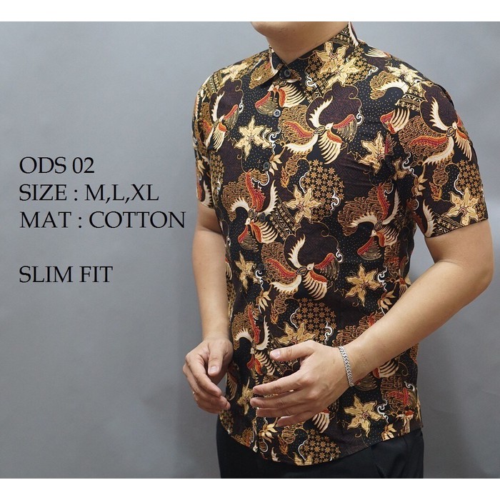 KEMEJA PRIA BATIK SLIM FIT MEWAH ODS 02