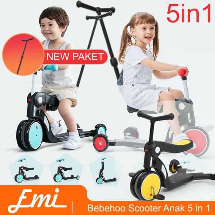 Scooter Sepeda Anak Bebehoo 5 in 1 Multifunctional Deformation