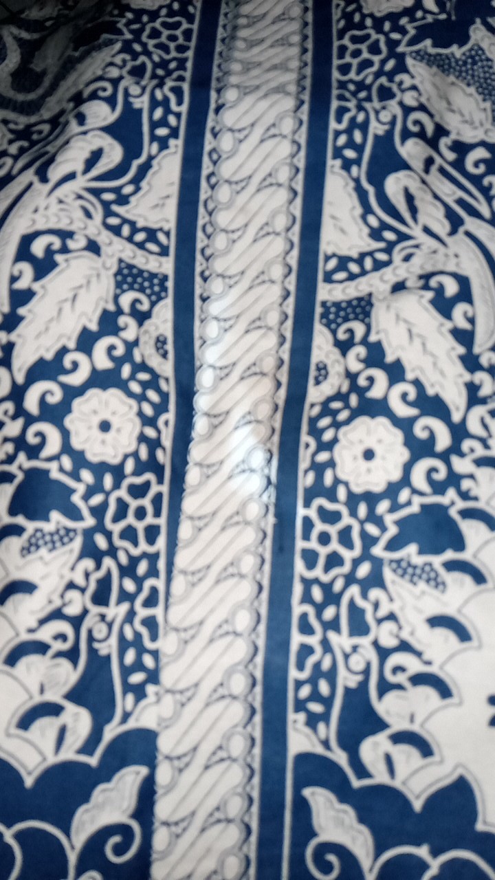 Bantara Navy Kemeja Batik Pria Full Furing Bahan Katun Primisima