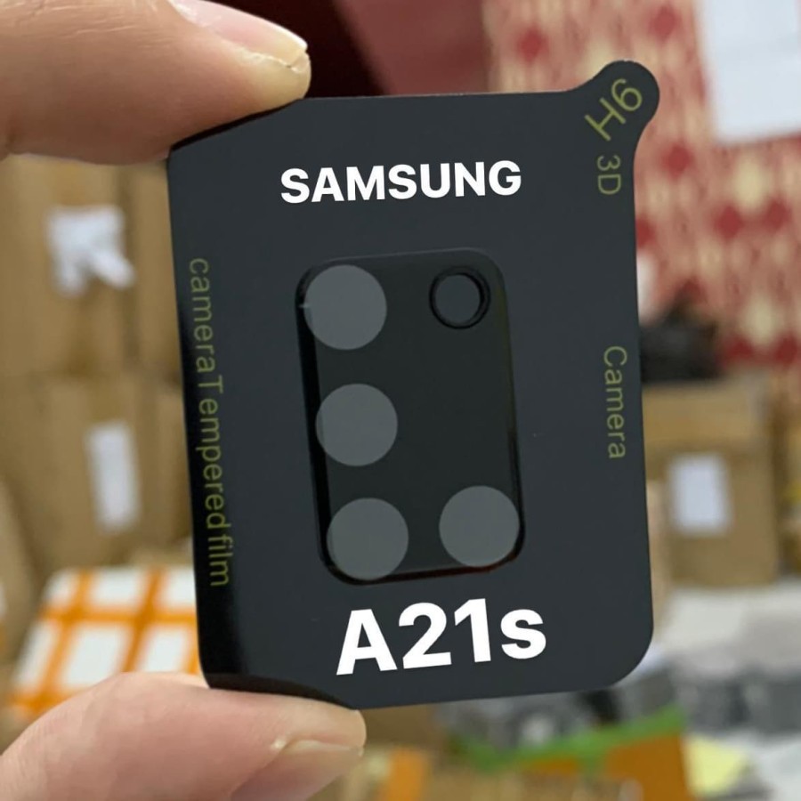 SAMSUNG A21S A02S Premium Frame Hitam Kamera 3D Round Edge Camera