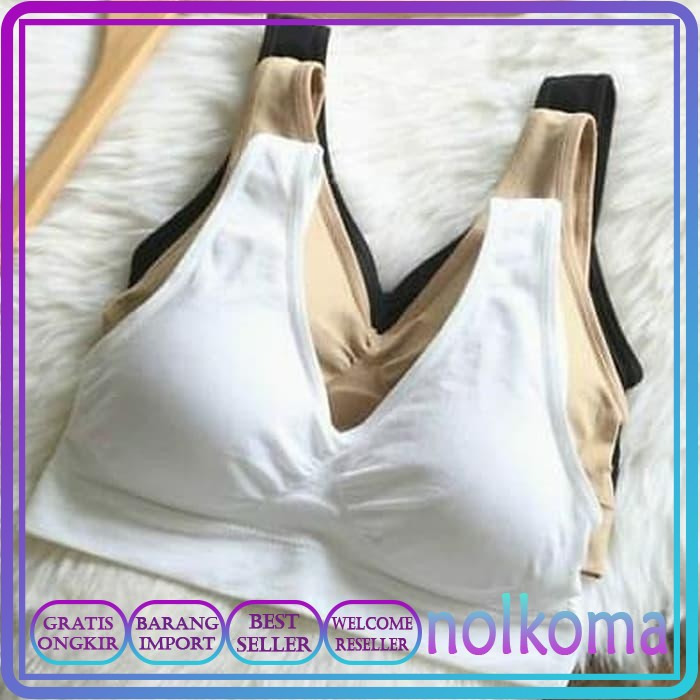 [3 Pcs] BRA SPORT Olahraga Wanita Singlet BH Wanita Bra Sexy Kutang BH Pakaian Dalam Wanita NK94