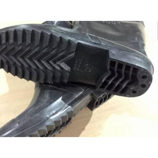 ➤ Sepatu boot bot Jeep pendek Hitam Hijau proyek karet anti air sepatu bot pria wanita ➮