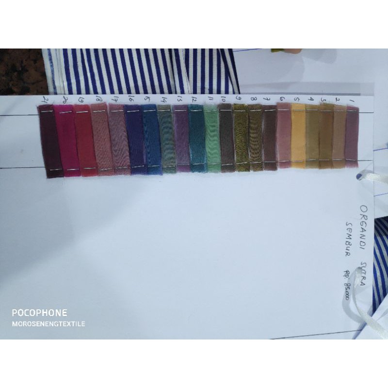 Kain Sutra 100% Kaca  Organdi  Pure Silk Organza Two Tone