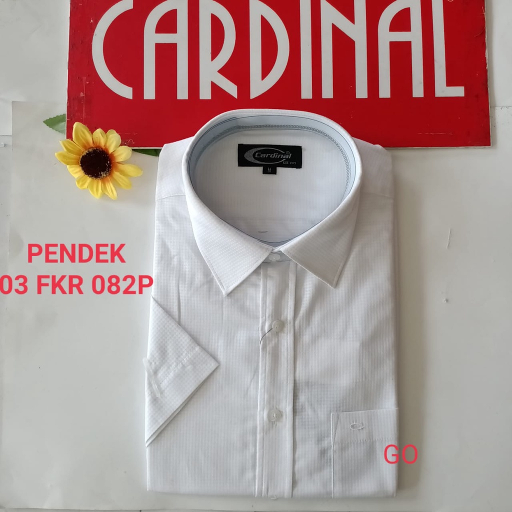 gof M-L CARDINAL KEMEJA FORMAL PENDEK Polos RegularFit Pakaian Kemeja Kerja Pria Kantor Acara Resmi Pakaian Wisuda Original KPF