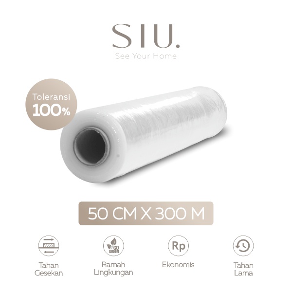 

Plastik Wrap Streching Film - Cling Wrap Packing 300 M x 50 CM Tebal - SIU