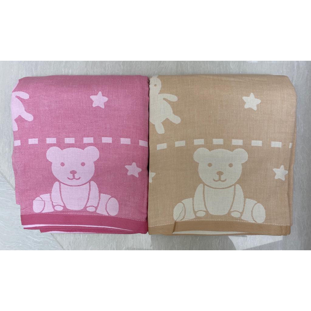 Selimut Katun Jepang Lembut Bear Domba 150x200cm 700gr/pcs