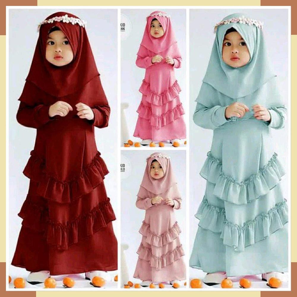 Gamis Anak Syari Unik Muslim Lucu Muslim Anak Model Baru Baju Anak Shopee Indonesia