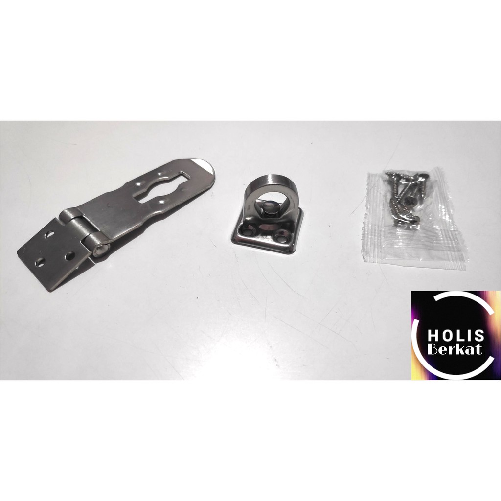 Haps Lock / Hasp Lock / Overpall Putar Stainless MEDIUM SIZE SOLIGEN